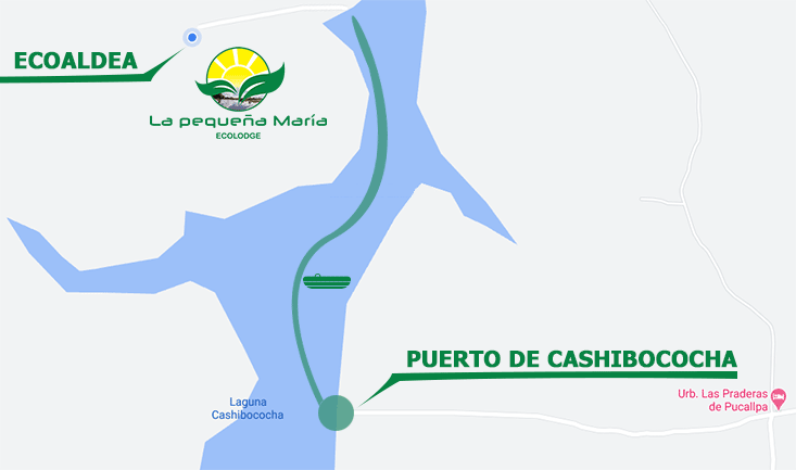 Mapa Puerto Cashibococha - La pequeña María